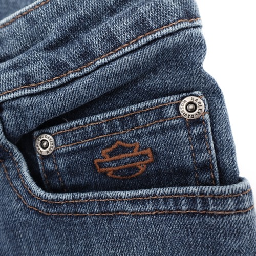 Harley-Davidson Jeans Womens 10 Regular Blue Denim Straight Leg Biker Motorcycle - Picture 9 of 19