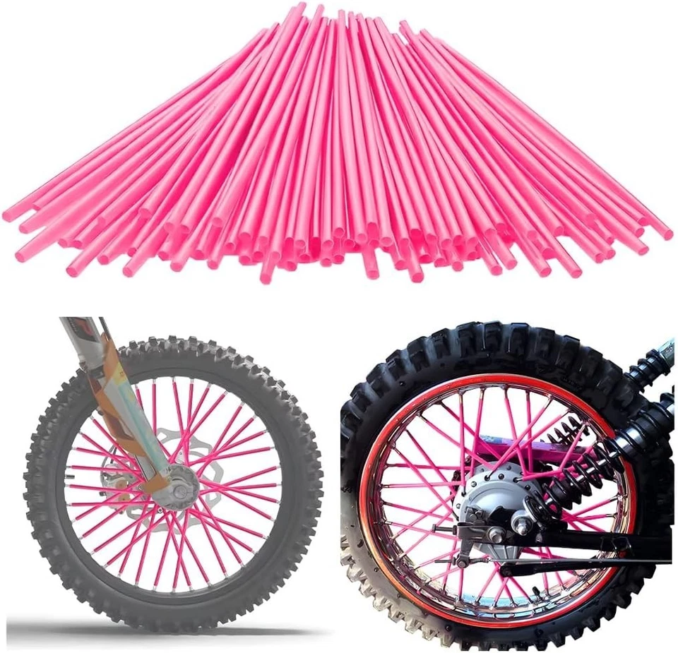 72 PIEZAS, Protector Decoración Llantas Radios Rueda Motocicleta, P... Foto 2 de 4