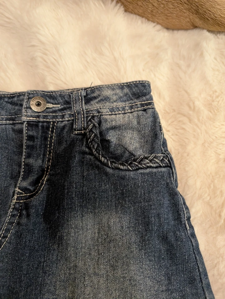 Джинсовая юбка для маленьких девочек Mudd регулируемая талия размер 6 - Изображение 3 из 4