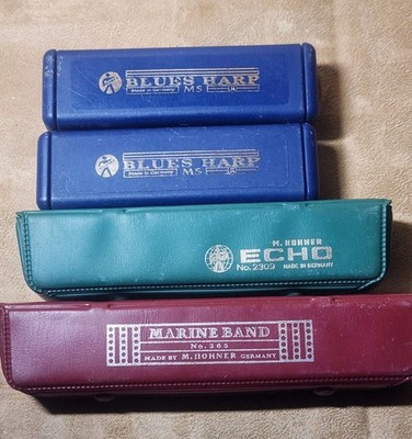 Hohner Harmonicas Vintage Collection (4) Key Of A, Bb, C and G 