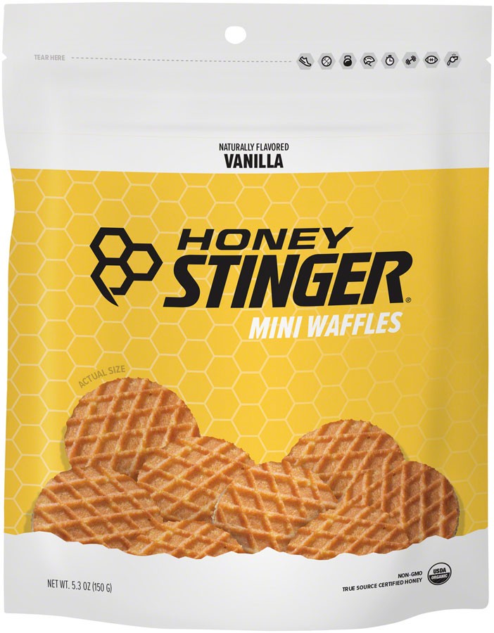 Мини-вафли Honey Stinger с ванилью, органические, придающие энергии при езде на велосипеде. -