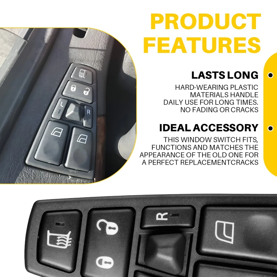 Master Control Window Switch 20455317 For 04-12 Volvo VN VNL VNM 20568857 1-10x - Image 3 of 4