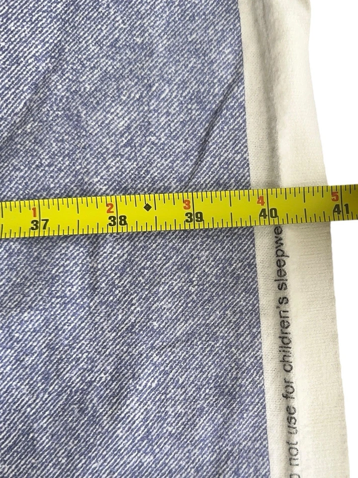 Flannel Blue Jean Teddy Denim 1 Yard Springs Creative CP79770 *READ* - Image 2 of 2