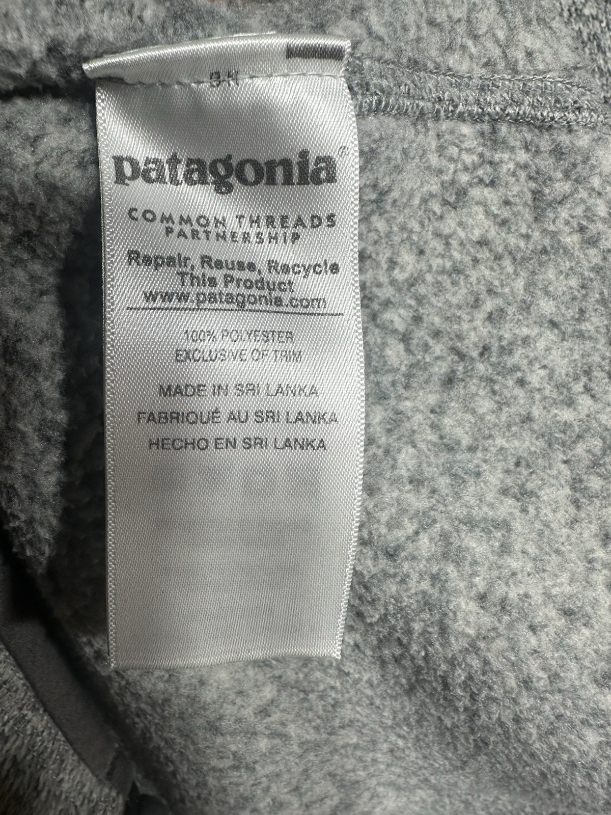 Patagonia Men's Better Sweater Jacket Full Zip Gray Size Large Long Sleeve 25527 thumbnail 9