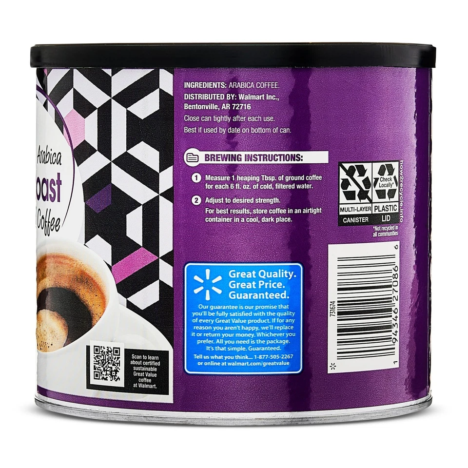 Café molido 100 % arábica tostado oscuro francés de gran valor, 22,6 oz Foto 3 de 3