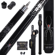 CUEELF Pool Cue Stick Low Deflection Shaft Billiard Hard Case Professional