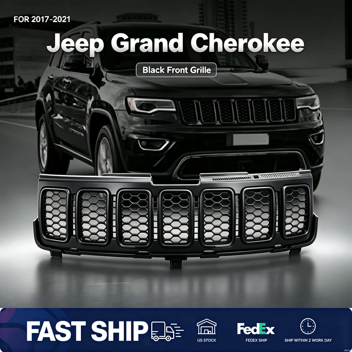 Grilles for 2017 Jeep Grand Cherokee for sale | eBay