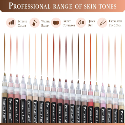 ® Acrylic Paint Markers Skin Tone | Set 20 Skin Tone Paint Markers Fine Tip 0,7M - Picture 5 of 12