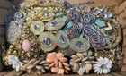 2 Lb Costume Jewelry VTG Modern Craft Junk Lot Wearable Untested Lot 57