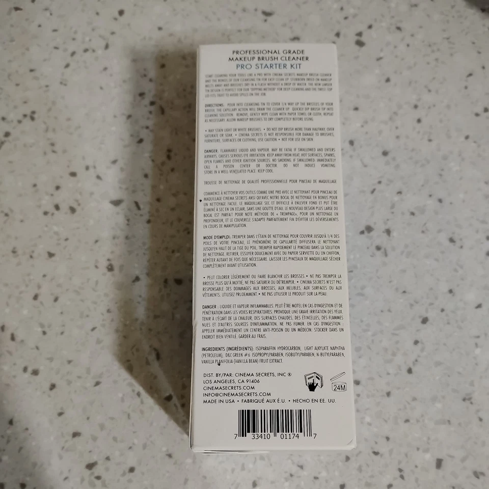 Cepillo limpiador de maquillaje de secado rápido Cinema Secrets 8 oz + lata de limpieza TOTALMENTE NUEVO❗ Foto 2 de 3