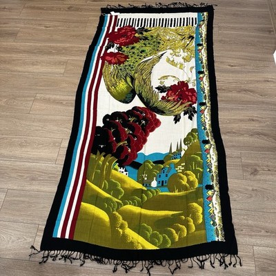 DANA XU 100% Pure Wool Large Scarf / Pashmina Shawl 96.5'' x 43.3'' Multicolor NWT