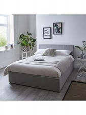 Image of Alexis Ottoman Double Bed - Grey Spacious Stylish Bedroom Storage Solution