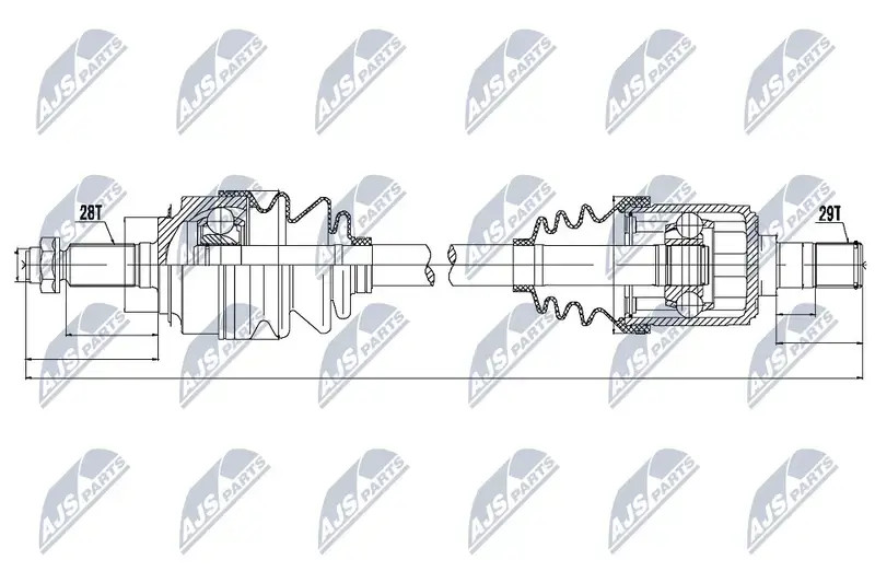 Driveshaft Front Axle Left Manual Transmission NPW-HD-041 NTY for HONDA