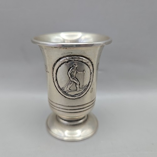 Vintage 830S 83% Silver Y2 Cup Oslo Stone Soil & Cement Work Association 17g - Picture 1 of 7