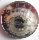 1986 CANADA DOLLAR - AU/UNC - Excellent Coin - Lot #M23