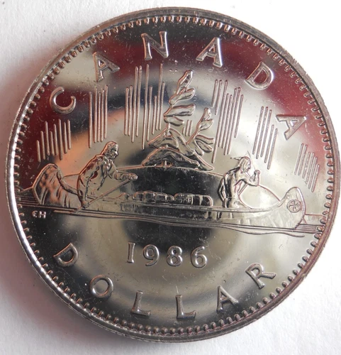 1986 CANADA DOLLAR - AU/UNC - Excellent Coin - Lot #M23