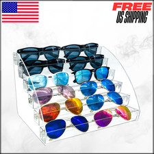 Plastic Eyeglasses Display Case Eyewear Storage Tray 12PC Sunglasses Organizer