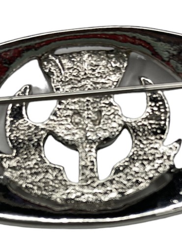 Vintage CJ Brooch Silver Tone - Picture 4 of 4