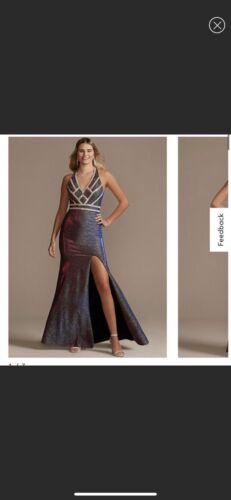 BLONDIE NITES iridescent metallic dress with spark