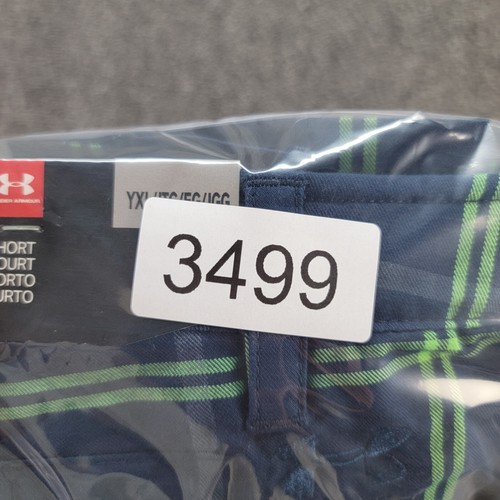 Under Armour Shorts Boys Youth XL Blue Plaid Loose Heat Gear Golf Sports 11" NWT - Picture 13 of 13