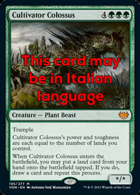 MTG CULTIVATOR COLOSSUS EXC - CULTIVATOR COLOSS - VOW - MAGIC