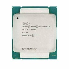 Used SR1XS Intel Xeon Processor E5-2670V3 Twelve Core 2.30GHz 9.6 GT/s CPU