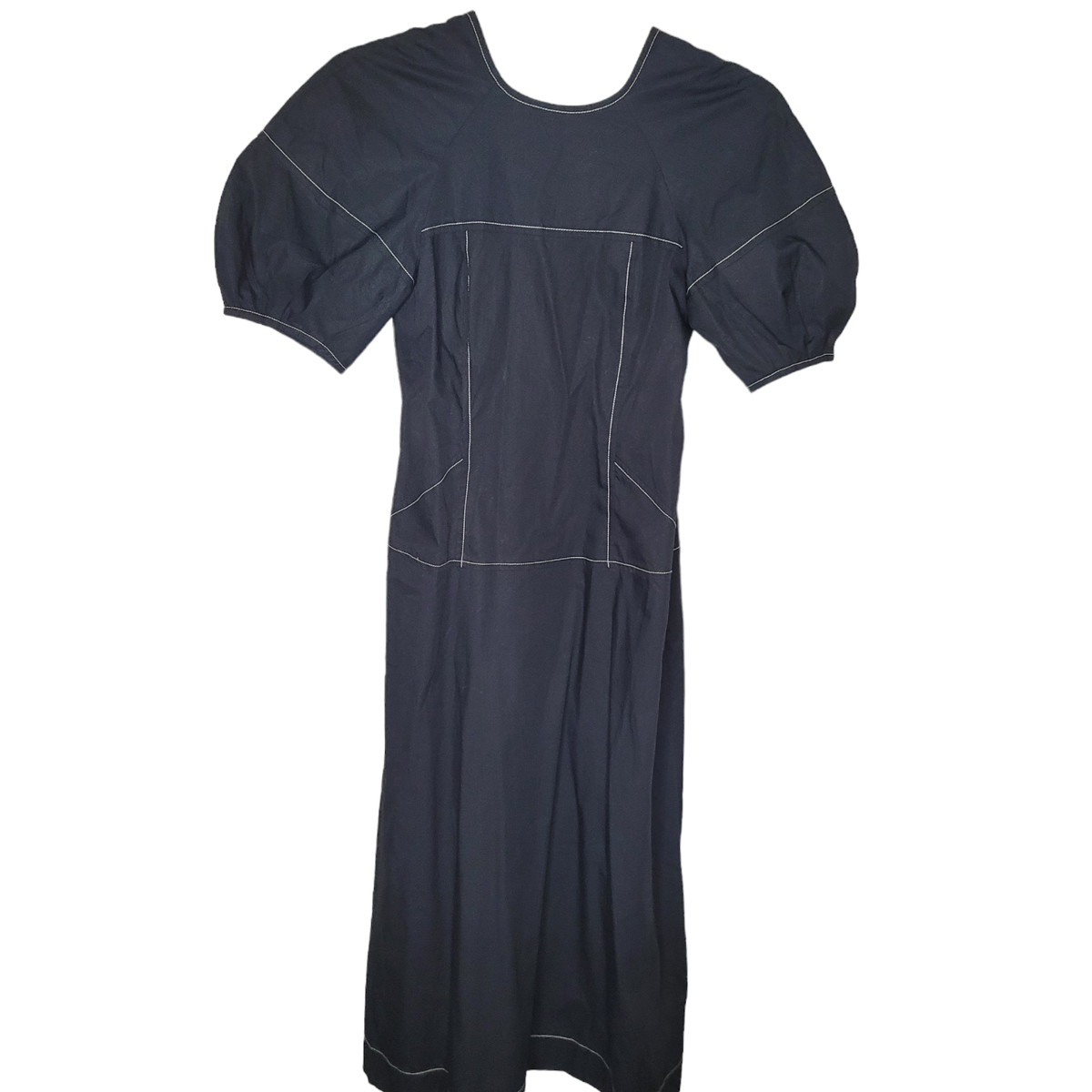 NWT Madewell Puff Sleeve Drop Waist Lightweight Cotton Midi Dress Black size 2 | eBay NWT Madewell Puff Sleeve Drop Waist Lightweight Cotton Midi Dress Black size 2 | eBay