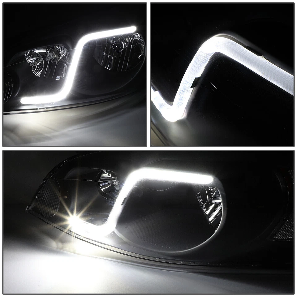 ДЛЯ 2006-2016 CHEVY IMPALA LED DRL ЧЕРНЫЙ/ПРОЗРАЧНЫЙ ФАРЫ С КОМПЛЕКТОМ СВЕТОДИОДОВ + КЛАССНЫЙ ВЕНТИЛЯТОР - Изображение 3 из 4