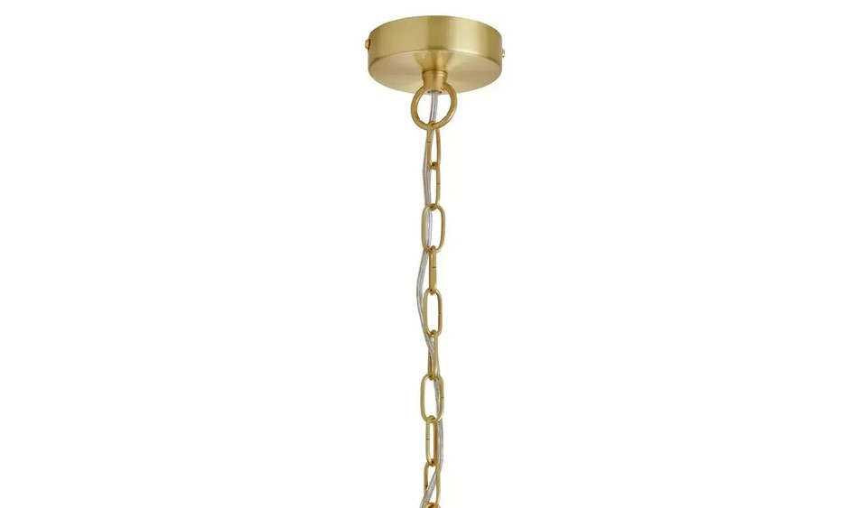 Habitat Presley Glass 8 Tier Chandelier Celling LightBrass Pendant