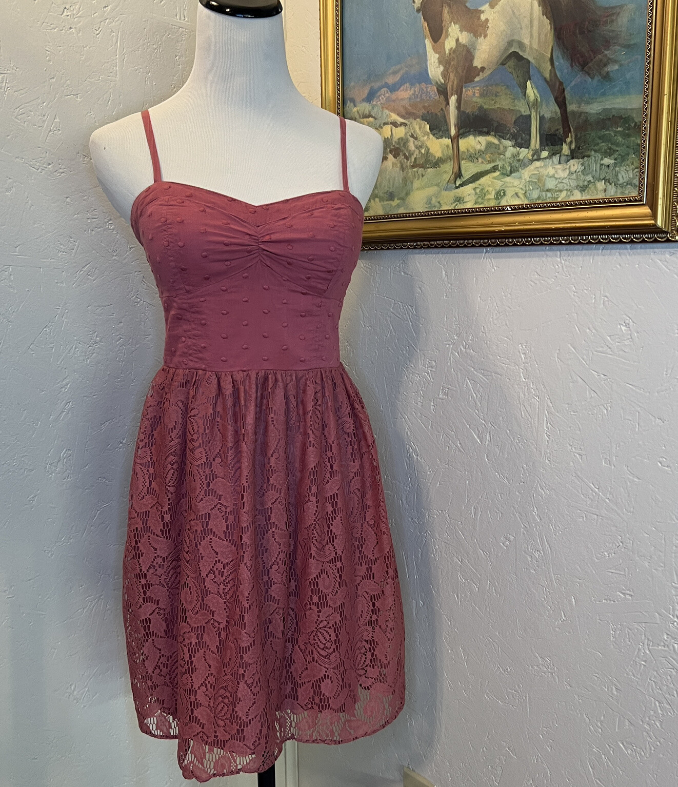 American Eagle Clothing Company Vintage Lace Dress Small In Rose. eBay