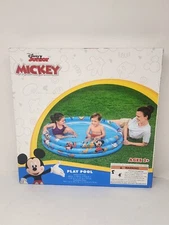 Disney Junior Mickey Play Pool Ages 2+ NEW 3 Ring Inflatable Swimming Pool. 