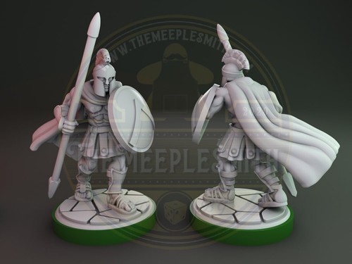 Spartan soldiers with spears for tabletop and wargames - Picture 5 of 14