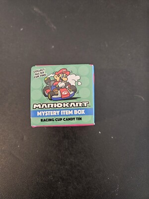 Mario Kart Mystery Item Box Racing Cup Candy Tin Collectible Nintendo