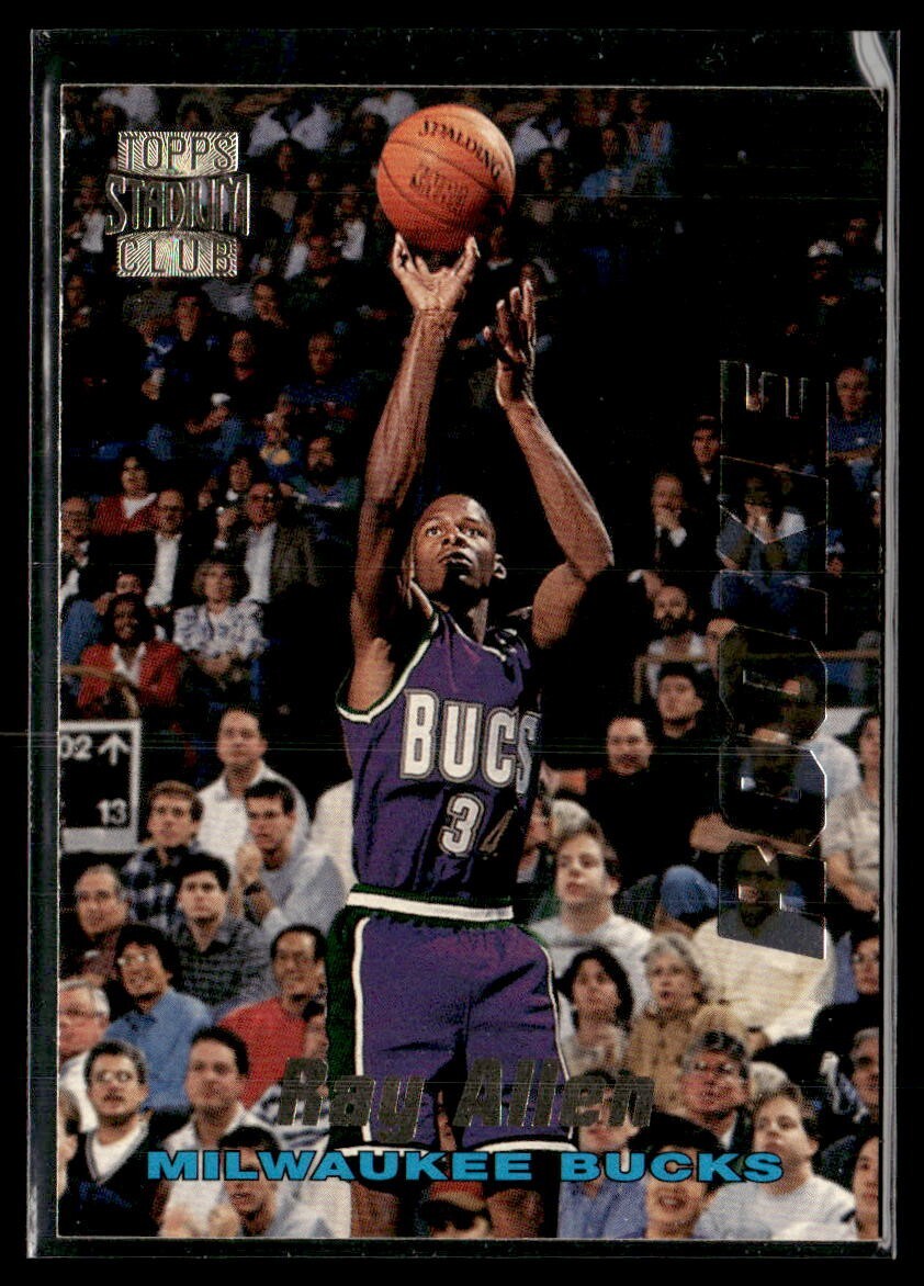 1996-97 Stadium Club Ray Allen Rookie RC #R5 Milwaukee Bucks
