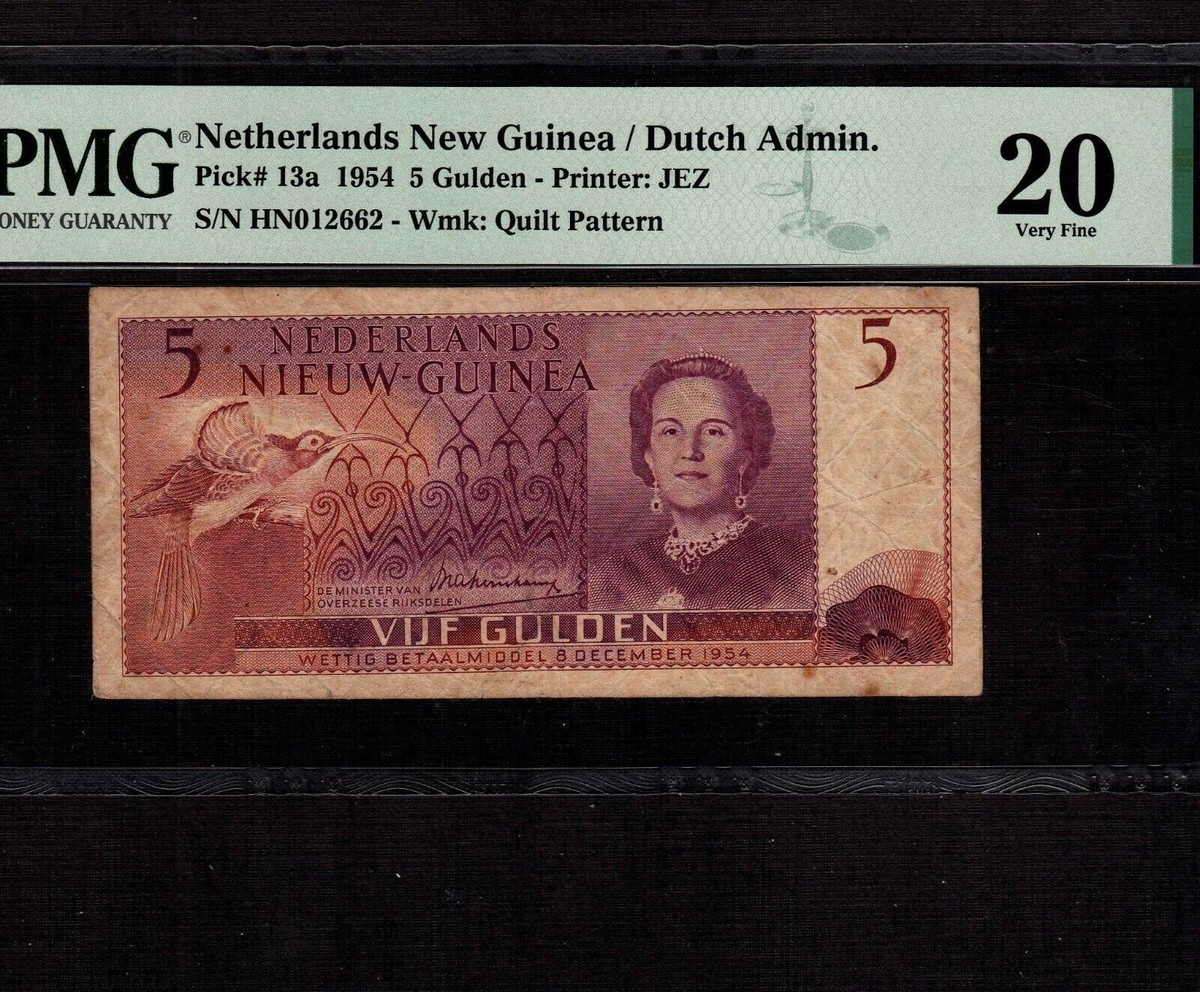 旧紙幣 オランダ ニューギニア 5 GULDEN 1954年 5 Gulden - Dutch New Guinea – Numista
