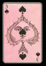 Transformation playing card Christian Lacroix 3 of Spades Q70d