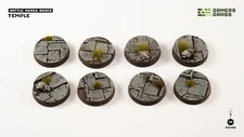 Gamers Grass - Temple Base Round 28mm x8 Battle Ready Bases New Free Ship USA