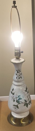 Mid Century Modern Lamp Base Only - Floral Themed