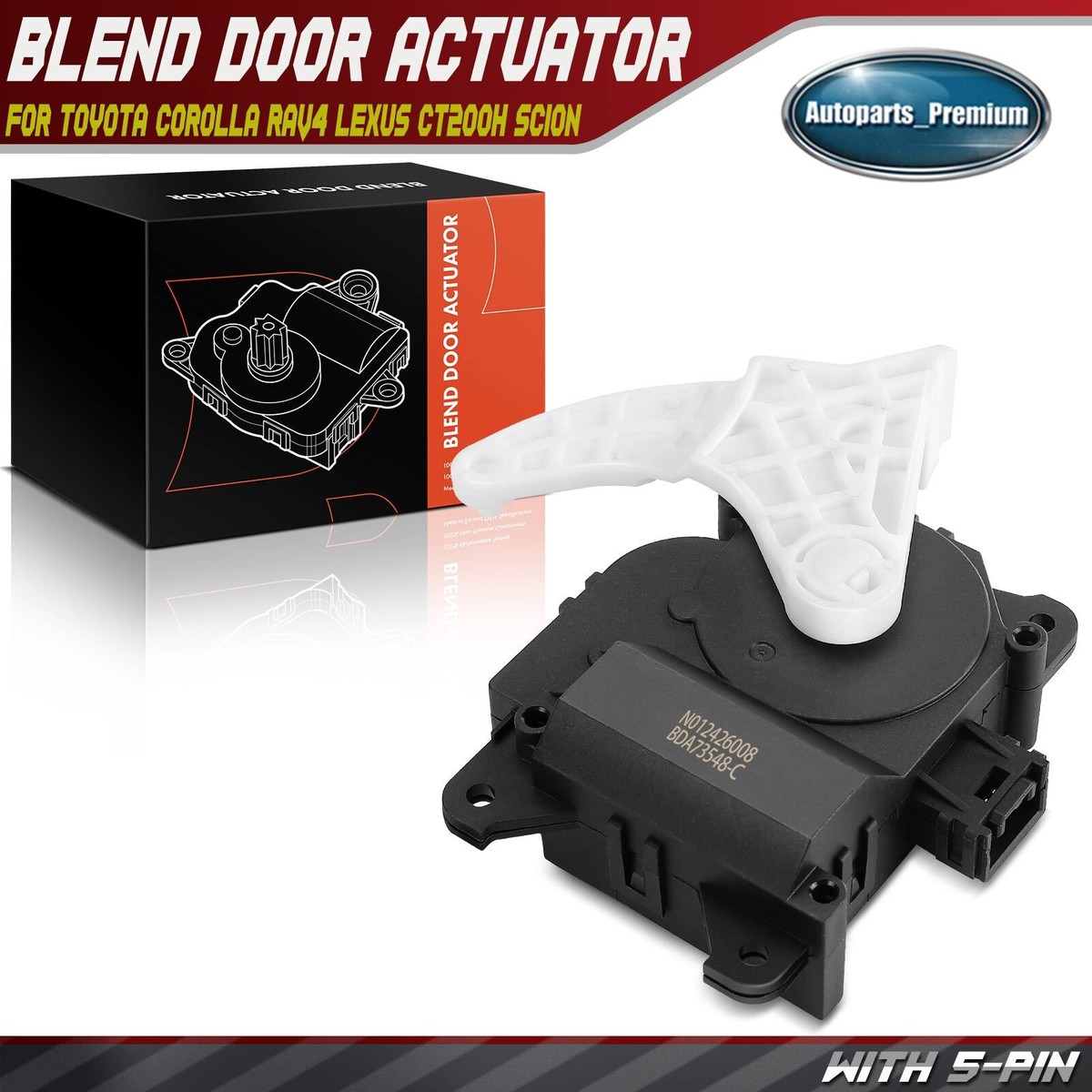HVAC Blend Door Actuator for Toyota Corolla Mirai RAV4 Lexus 