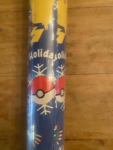2 Vintage Rolls of Pokemon Wrapping Paper 50 Square Feet Each New Never Opened - Picture 4 of 6