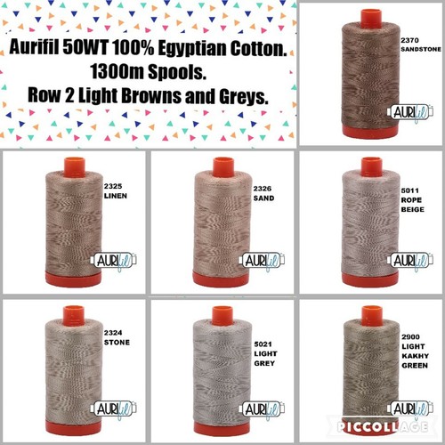 Aurifil 50wt, 2021 Natural White, 100% Cotton Thread. Egyptian Cotton. 1300M - Picture 5 of 11