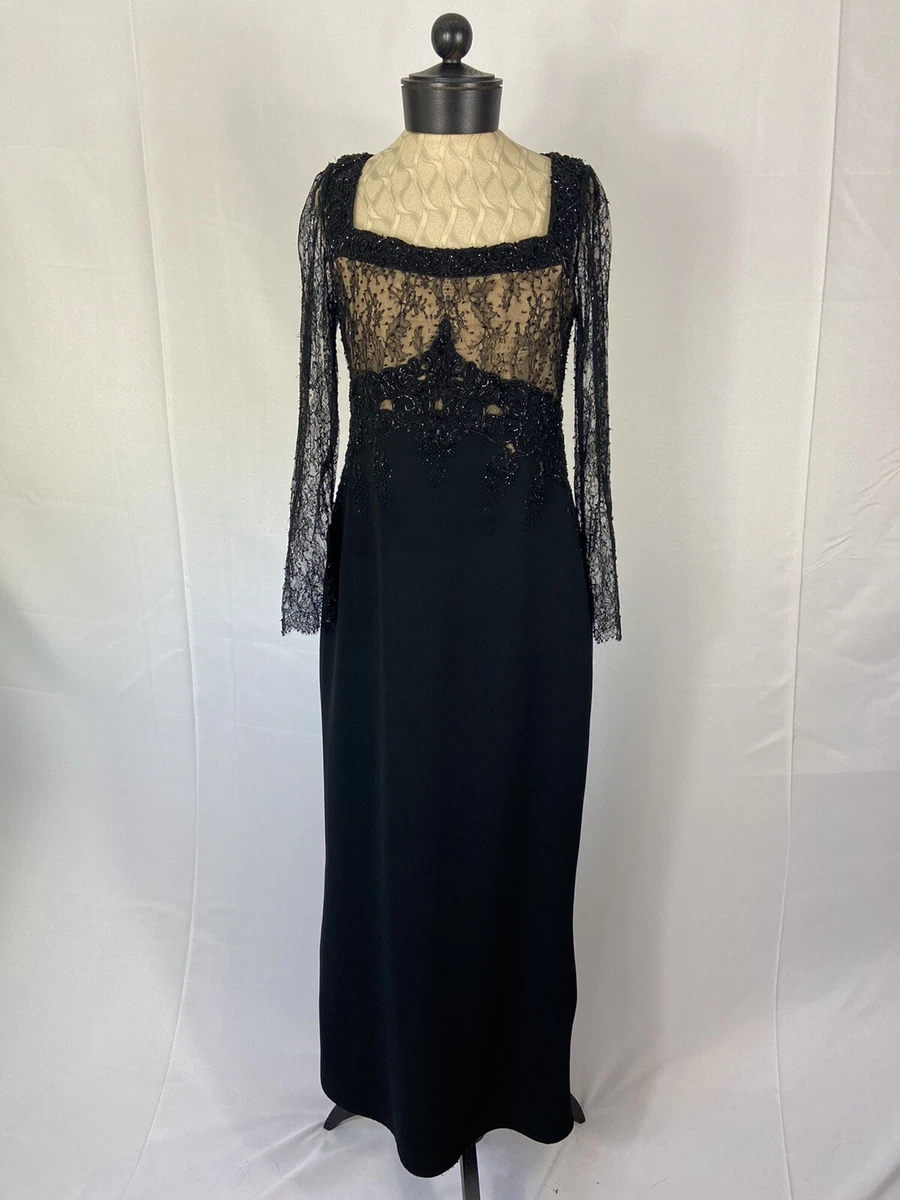 Badgley mischka beaded hotsell sleeve cocktail dress