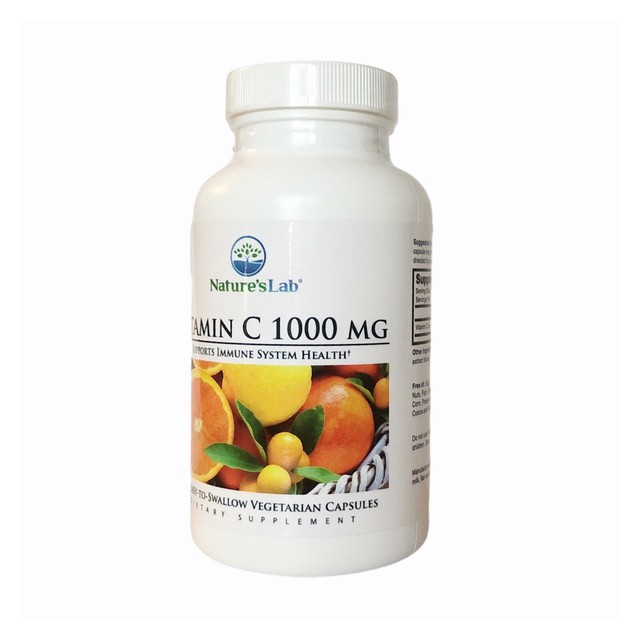 Nature’s Lab Vitamin C 1000 MG 120 Easy to Swallow Capsules Immune