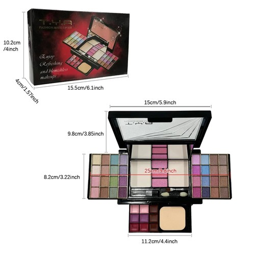 Multi-Use All in One Gift Box Makeup Kit Full Set Women Lip Eyeshadow Liner Brow - Picture 6 of 7
