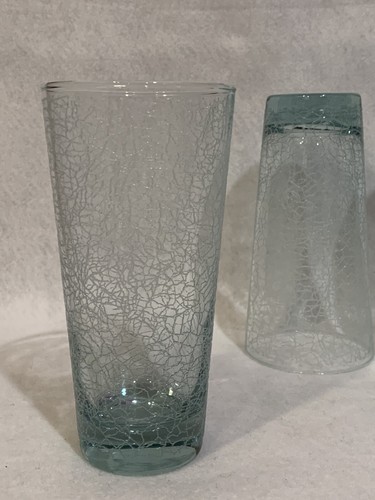 8 Libbey Spaghetti String Drizzle Tumbler Drink Glasses Atomic Pale Ice Blue - Picture 10 of 13