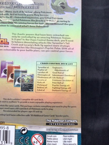 Pokemon Cards: Sealed HS Unleashed Chaos Control Deck - Foto 3 di 3