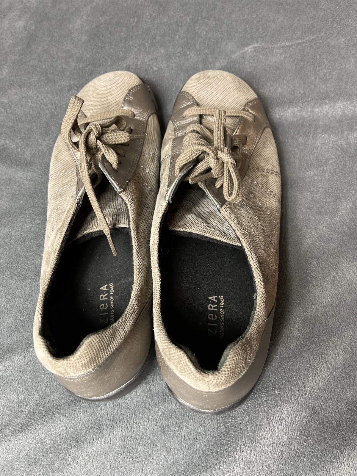 Ziera Lace Up Shoes EUR 39.5 Metallic Brown Comfort Suede US Size 8 eBay