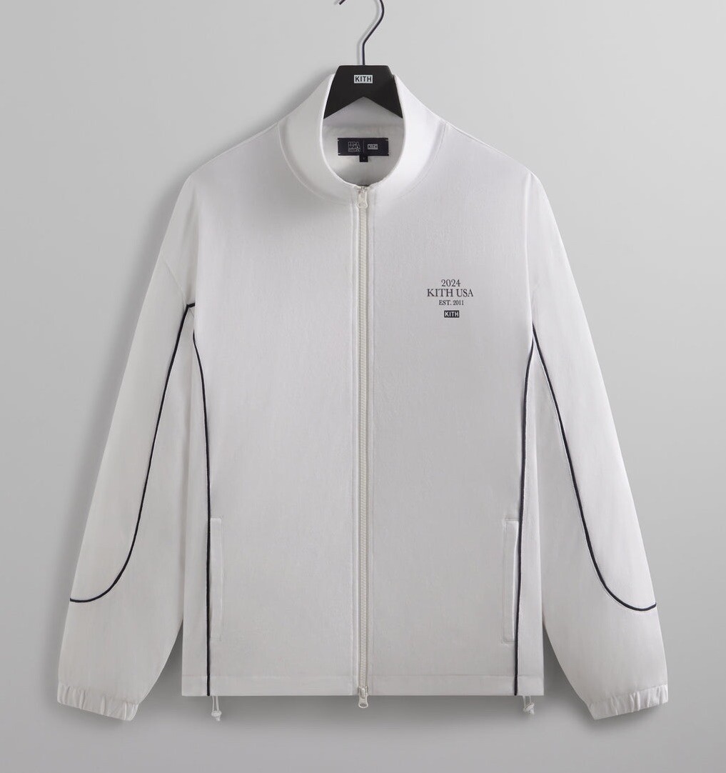  kith トラックジャケットUS L Kith for USA Basketball Jersey Logan Track Jacket In White Size XL