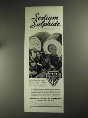 1936 General Chemical Company Sodium Sulphide Advertisement