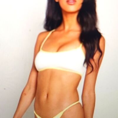 L SPACE PAMELA BIKINI TOP CREAM/LEMON DROP SIZE XL